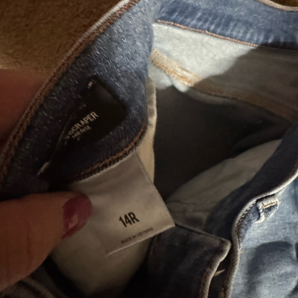 Express Medium Blue Straight Leg Jeans - Picture 3 of 4